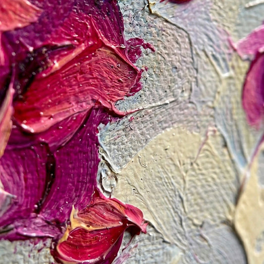 Vibrant Pink Bougainvillea Floral Canvas Wall Art - DS119