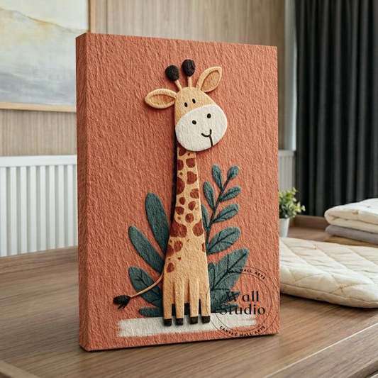 Cute Cartoon Giraffe Nursery Wall Art - Kids Decor - DS135