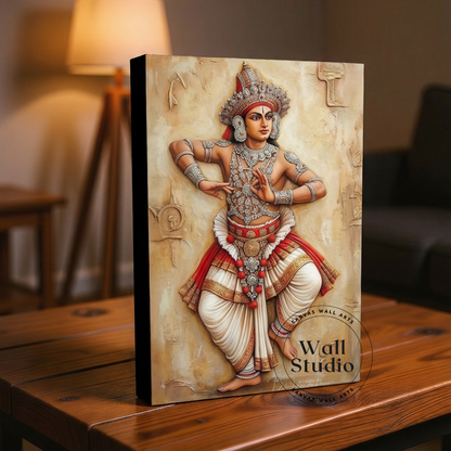 Majestic Kandyan Ves Dancer Canvas Print - Sri Lankan Heritage Art - DS102
